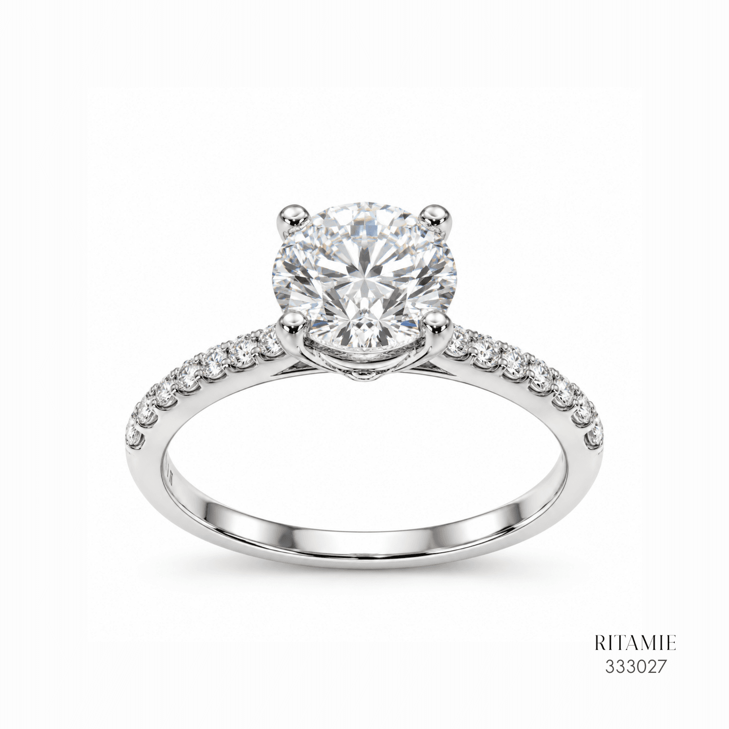 Round Brilliant Lab Grown Diamond Engagement Ring 333027