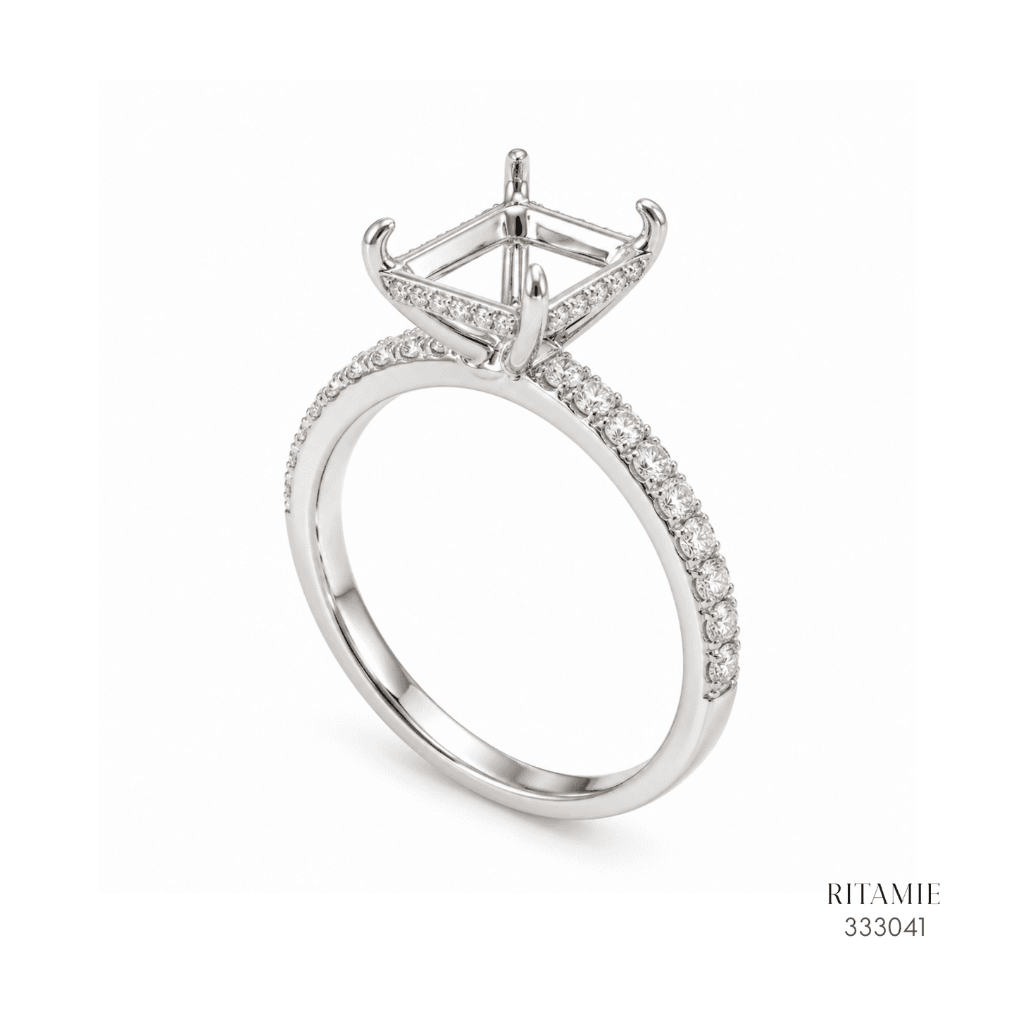 Halo Pave Diamond Ring Setting 333041