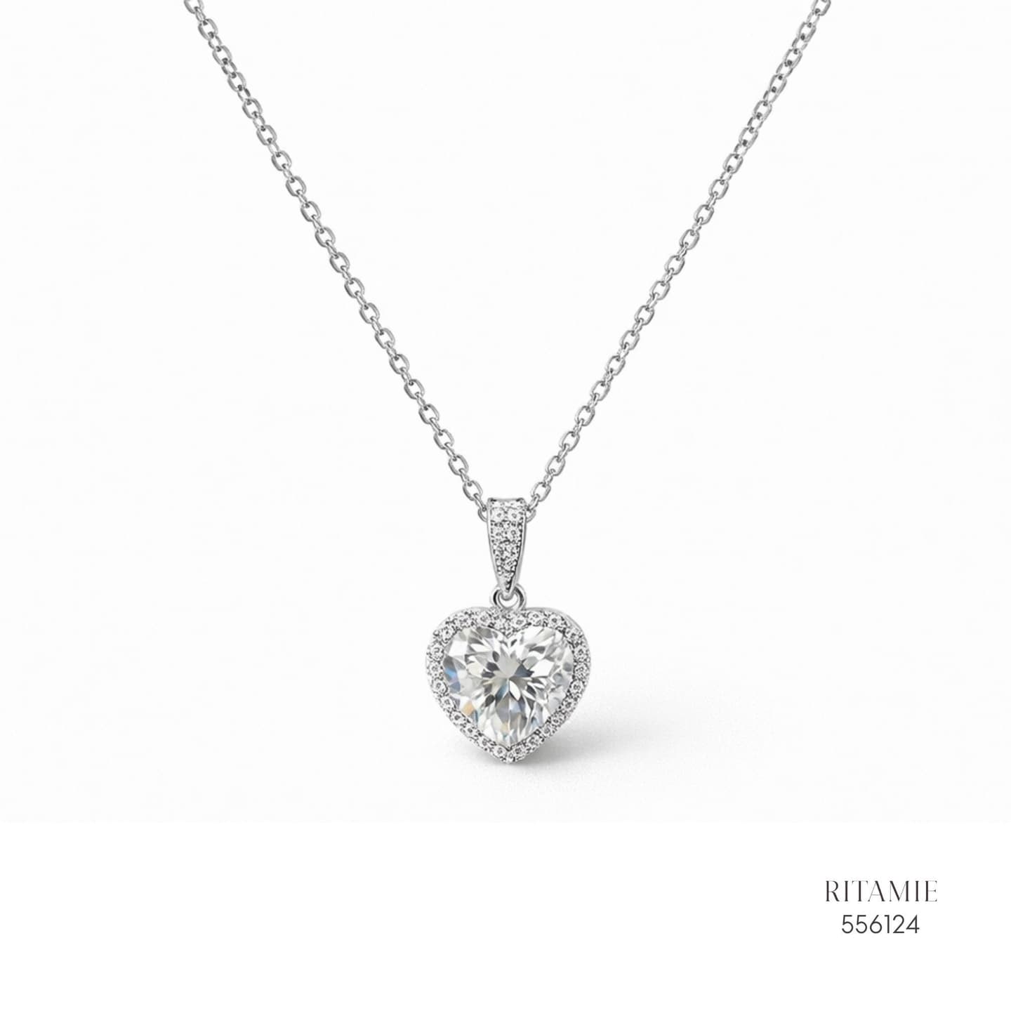 The Infinite Love Silver Moissanite Necklace 556124