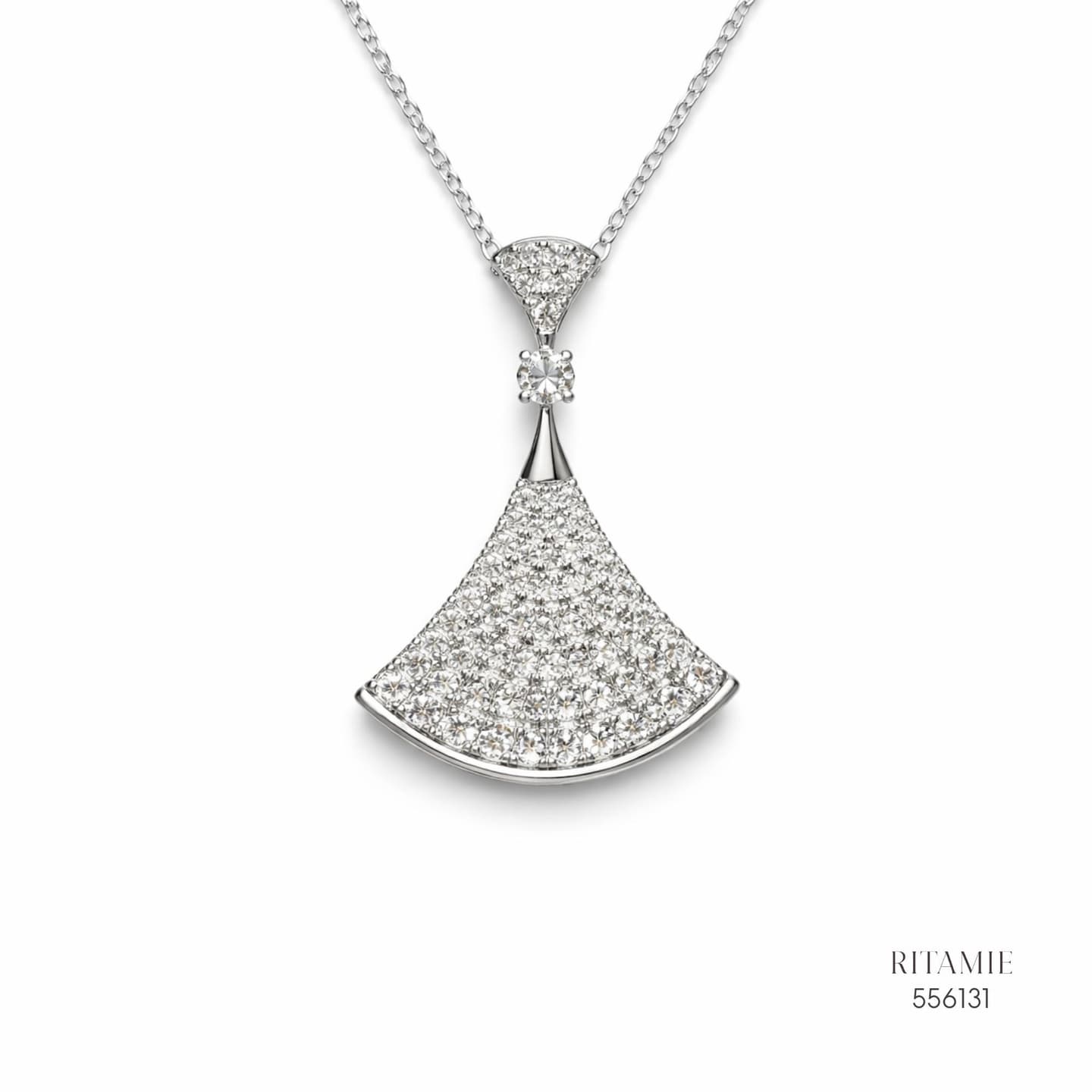 The Diva?s Spark Silver Moissanite Necklace 556131