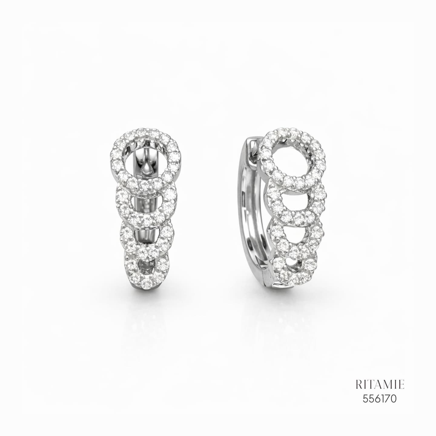 The Infinite Orbit Silver Moissanite Earrings 556170