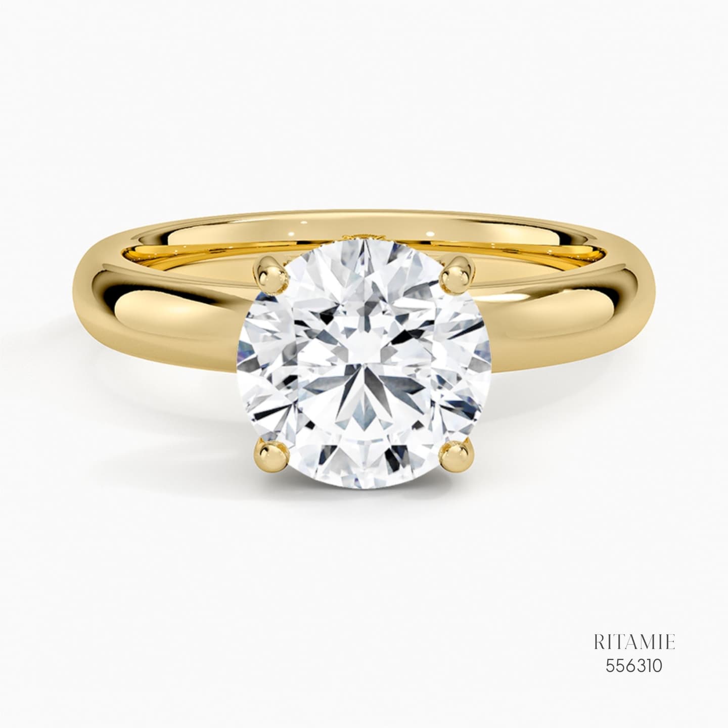 Round Brilliant Hidden Halo Solitaire Ring556310
