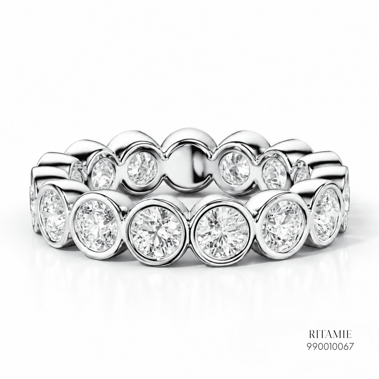 Bezel Set Round Diamond Eternity Ring 990010067
