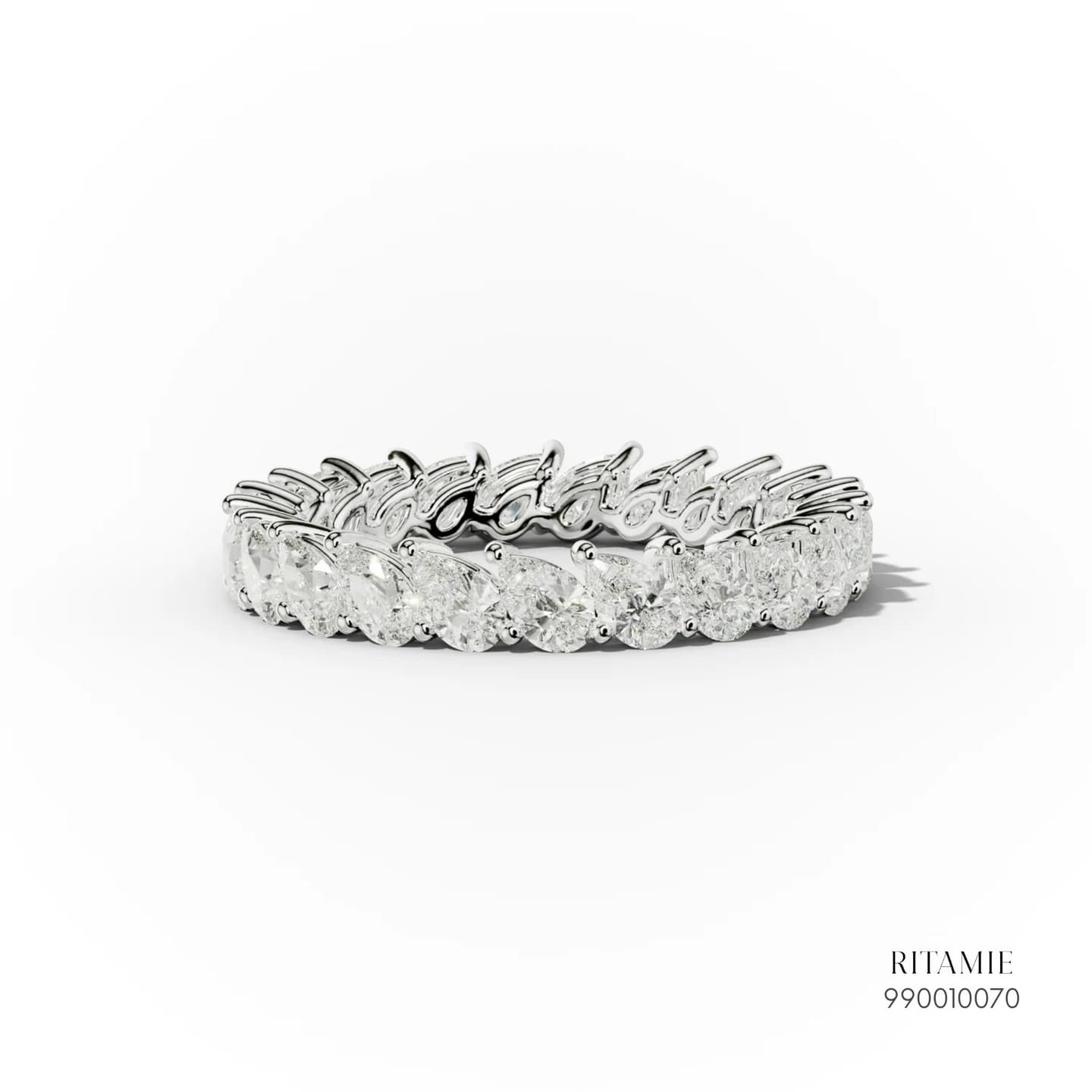 Slanted Pear Cut Diamond Eternity Ring 990010070