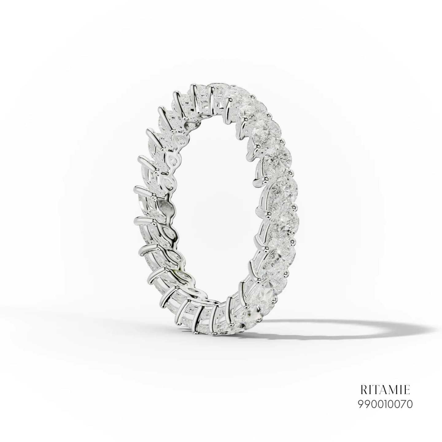 Slanted Pear Cut Diamond Eternity Ring 990010070