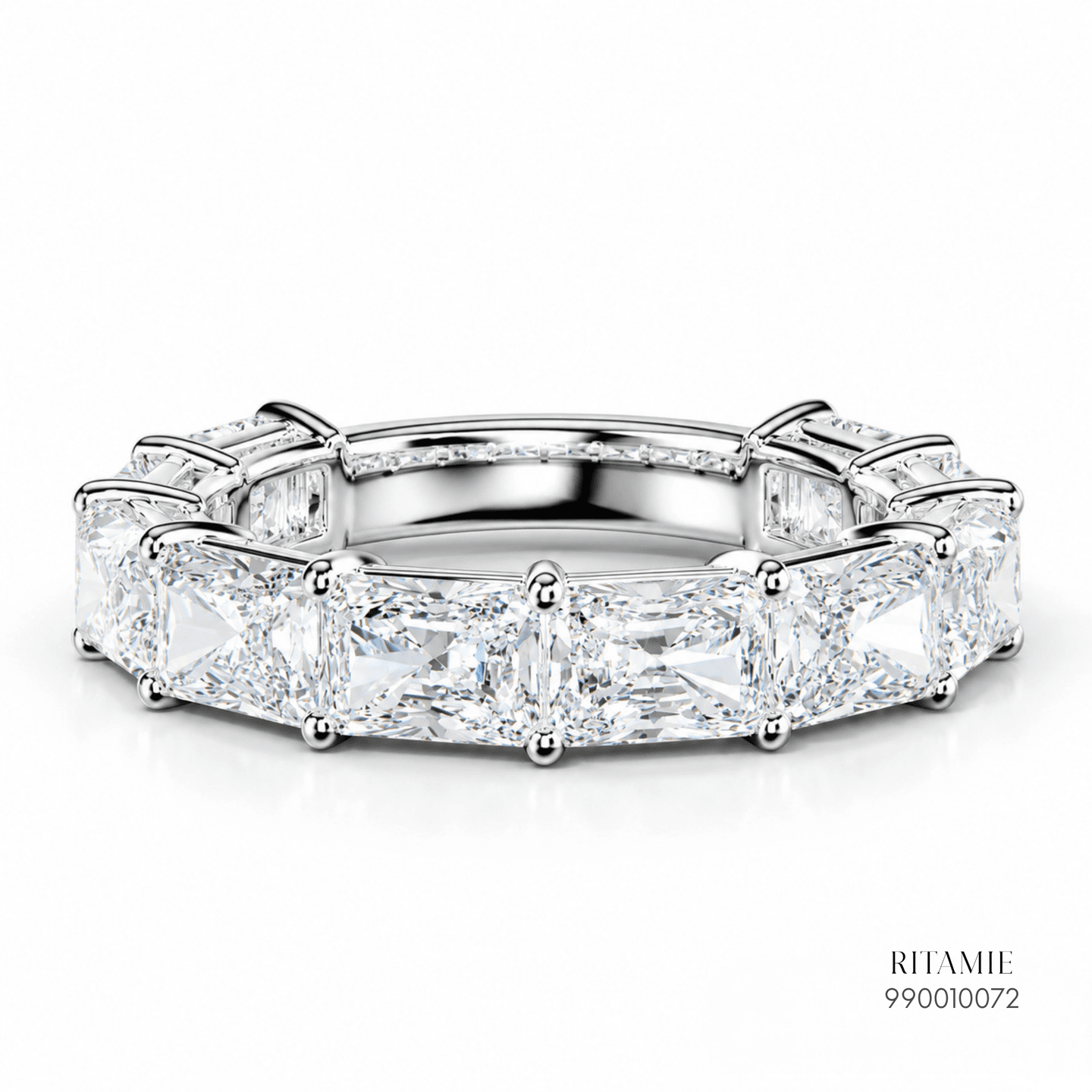 East-West Radiant Cut Diamond Anniversary Ring 990010072