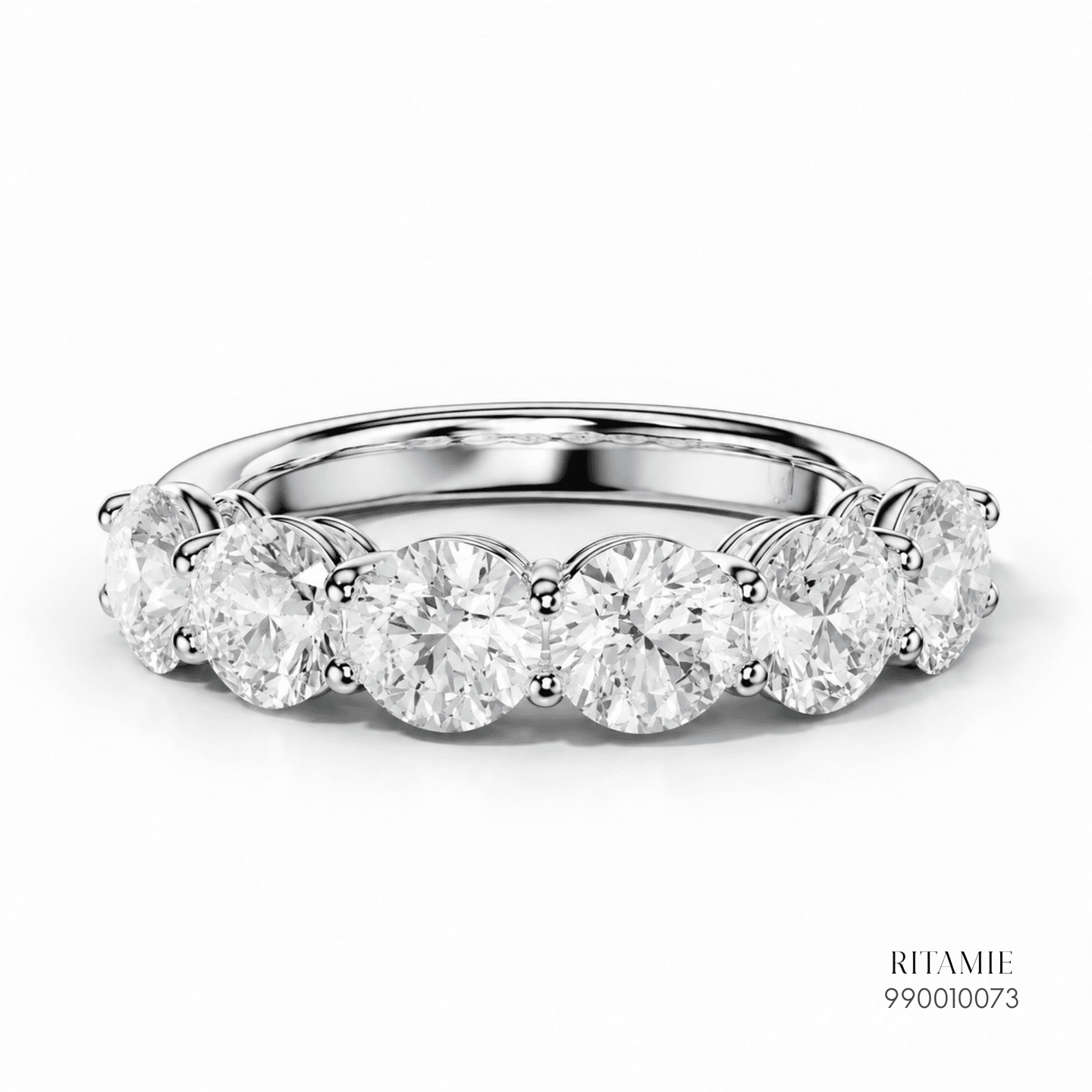 Round Diamond White Gold Anniversary Ring 990010073