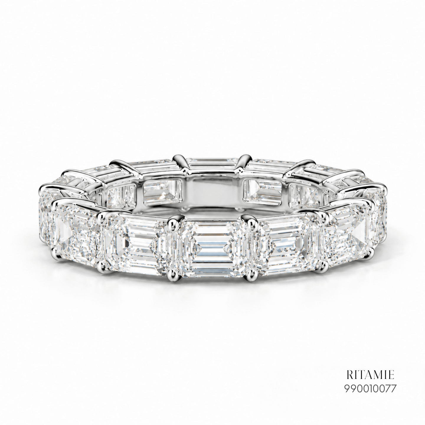 East-West Emerald Cut Diamond Eternity Ring 990010077