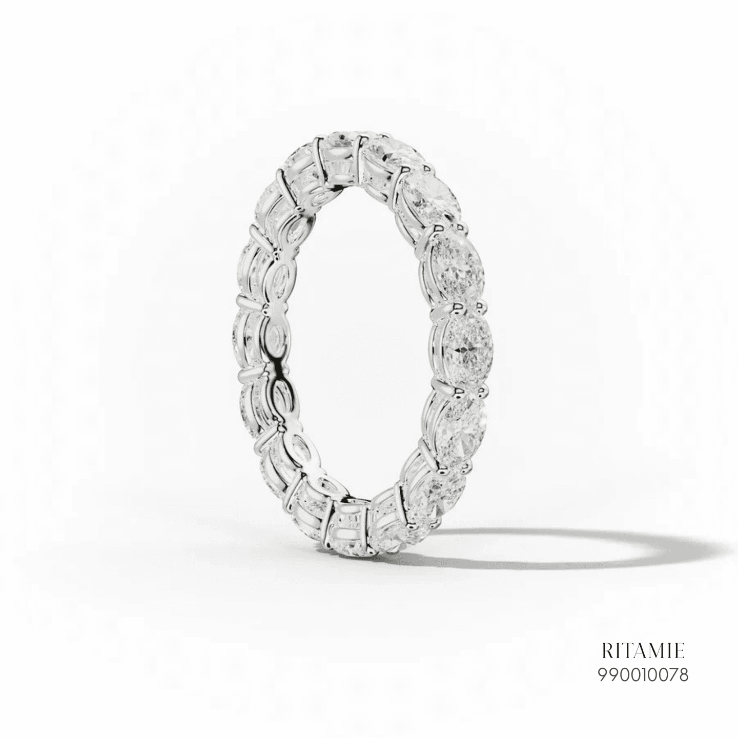 East-West Oval Cut Diamond Eternity Ring 990010078