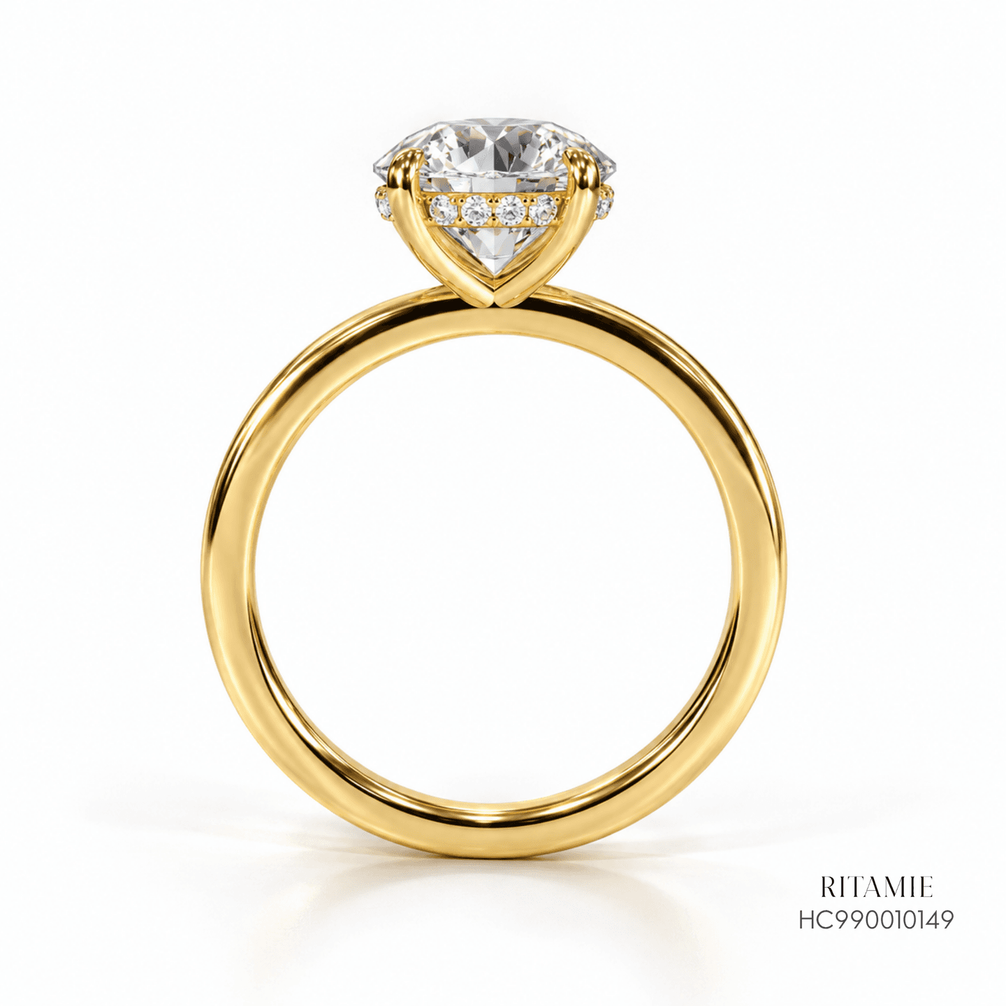 Lab Diamond Hidden Halo Solitaire Ring HC990010149