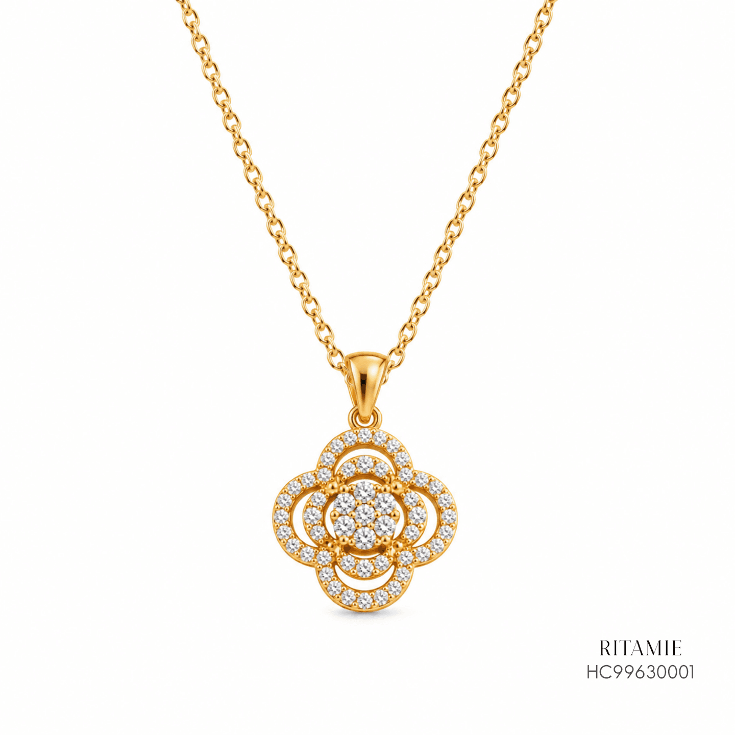 Clover Charm 10K Gold Pendant