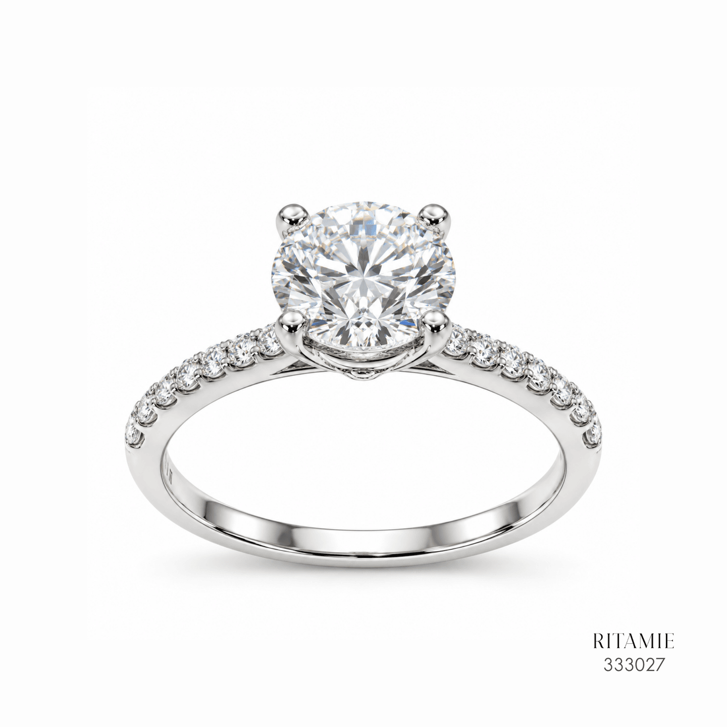 Round Brilliant Lab Grown Diamond Engagement Ring 333027