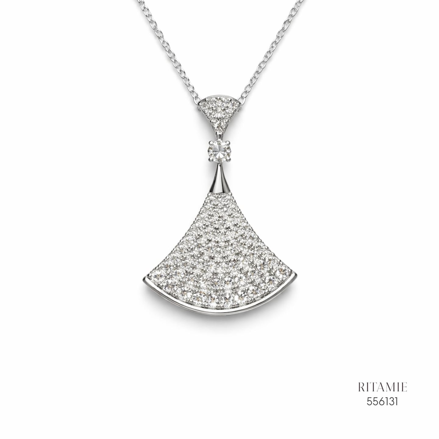 The Diva?s Spark Silver Moissanite Necklace 556131