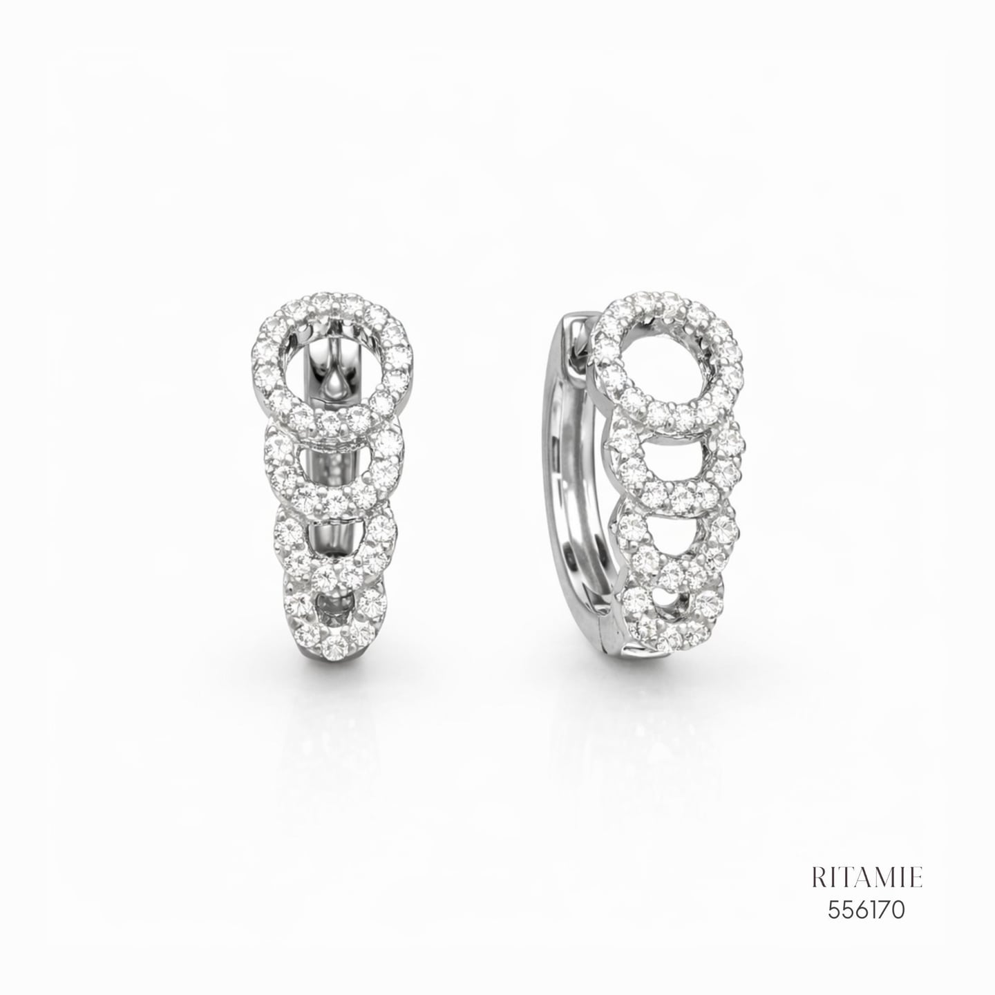 The Infinite Orbit Silver Moissanite Earrings 556170