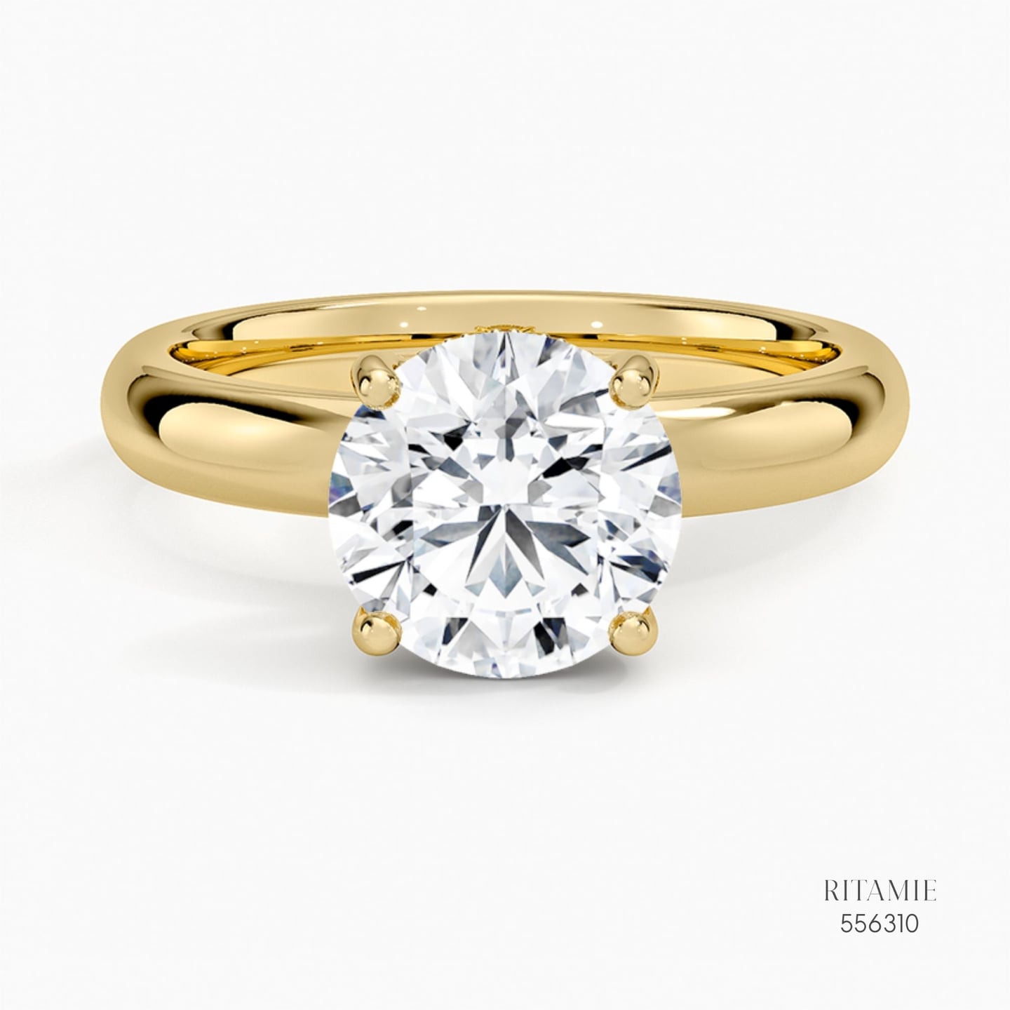 Round Brilliant Hidden Halo Solitaire Ring556310