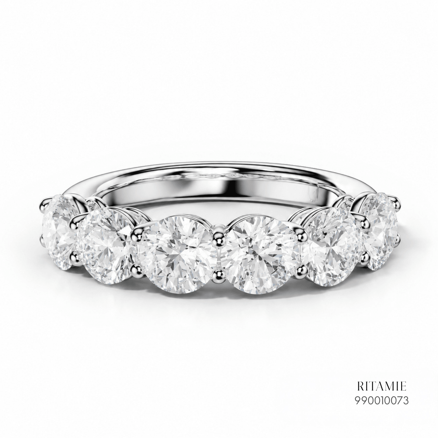 Round Diamond White Gold Anniversary Ring 990010073
