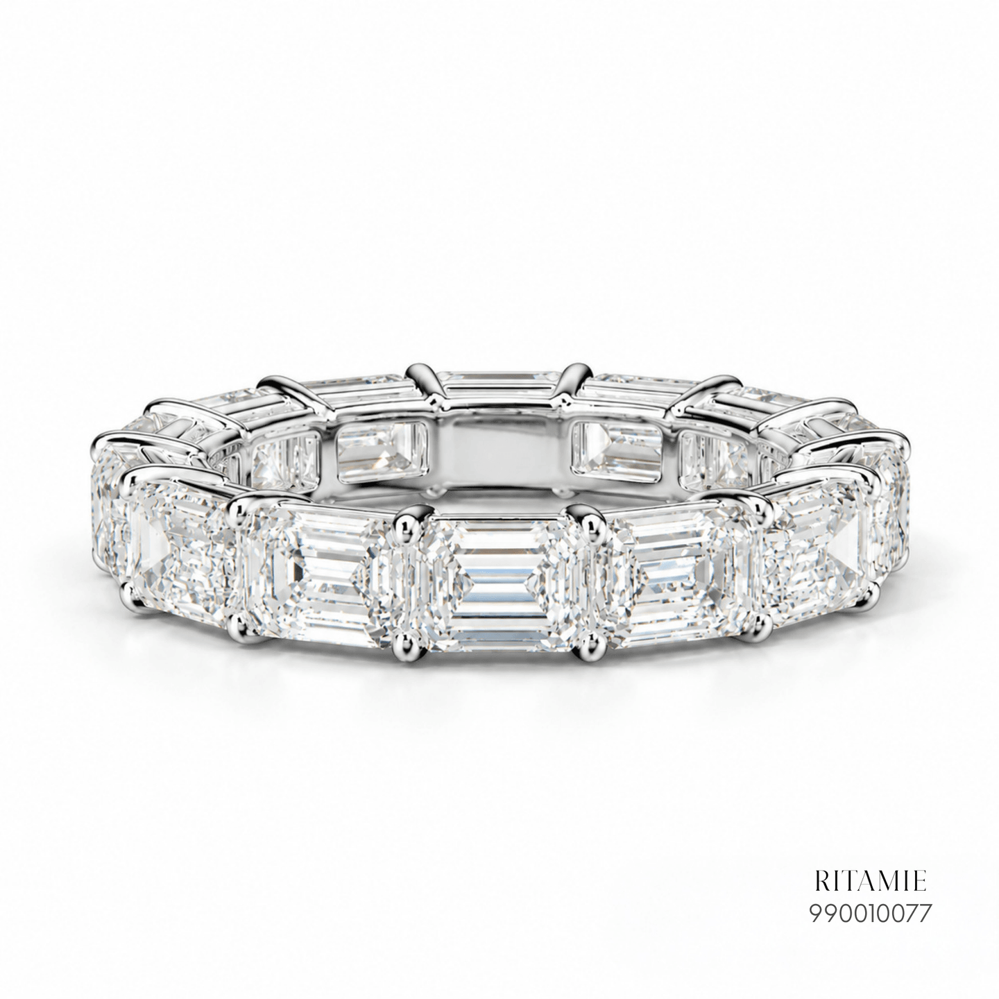 East-West Emerald Cut Diamond Eternity Ring 990010077