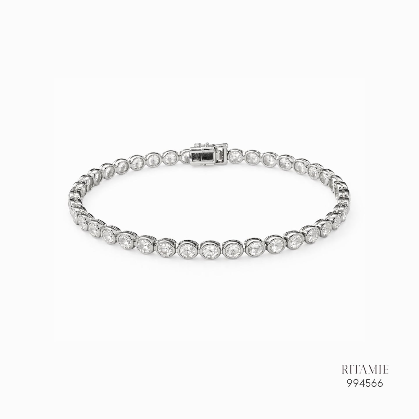 The Bezel Lumiere  Moissanite - 3mm Tennis Bracelet 994566