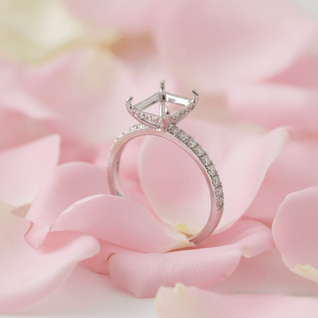 Halo Pave Diamond Ring Setting 333041