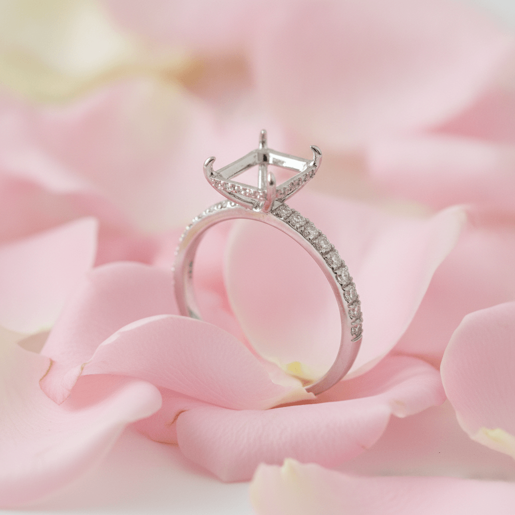 Halo Pave Diamond Ring Setting 333041