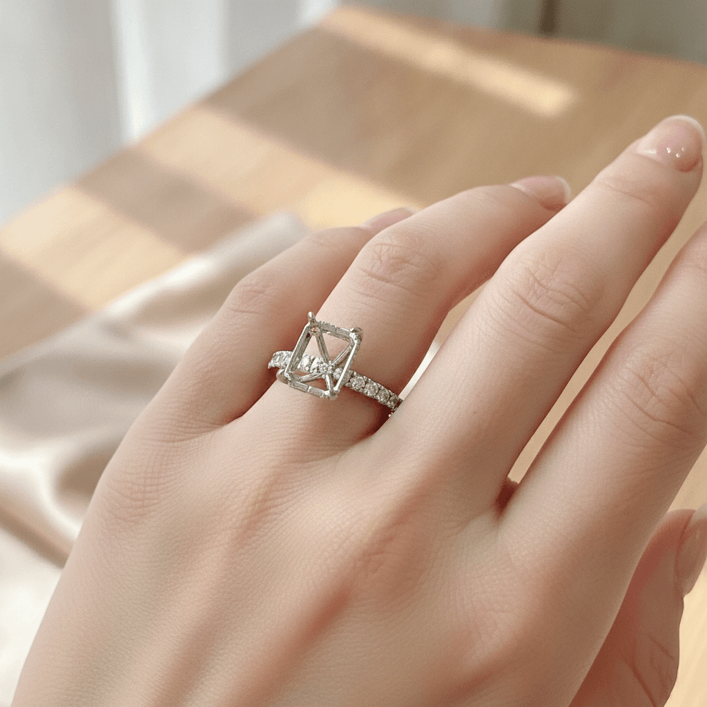 Halo Pave Diamond Ring Setting 333041