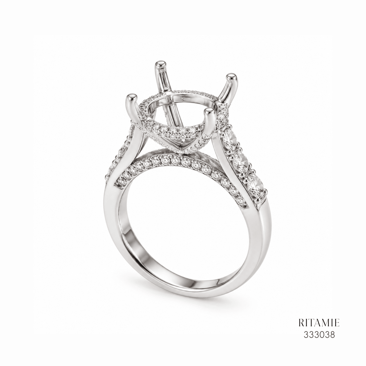 Round Diamond Engagement Ring Setting 333038