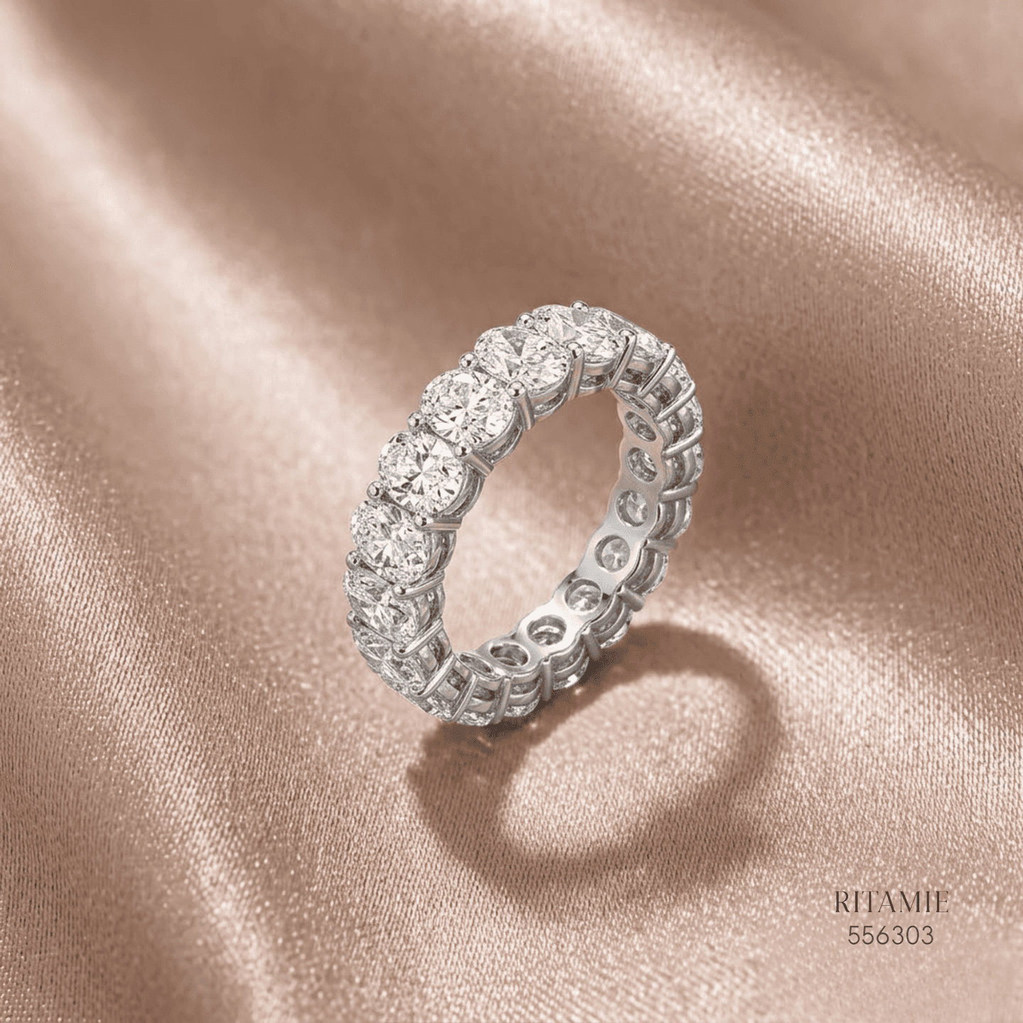 Oval Cut Diamond Eternity Ring 556303