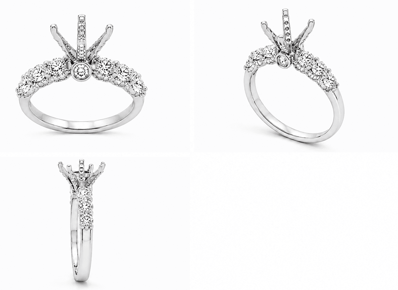 Lab-Grown Diamond Hidden Halo Engagement Ring Setting 556304