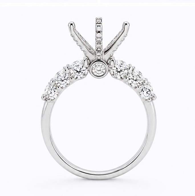 Lab-Grown Diamond Hidden Halo Engagement Ring Setting 556304
