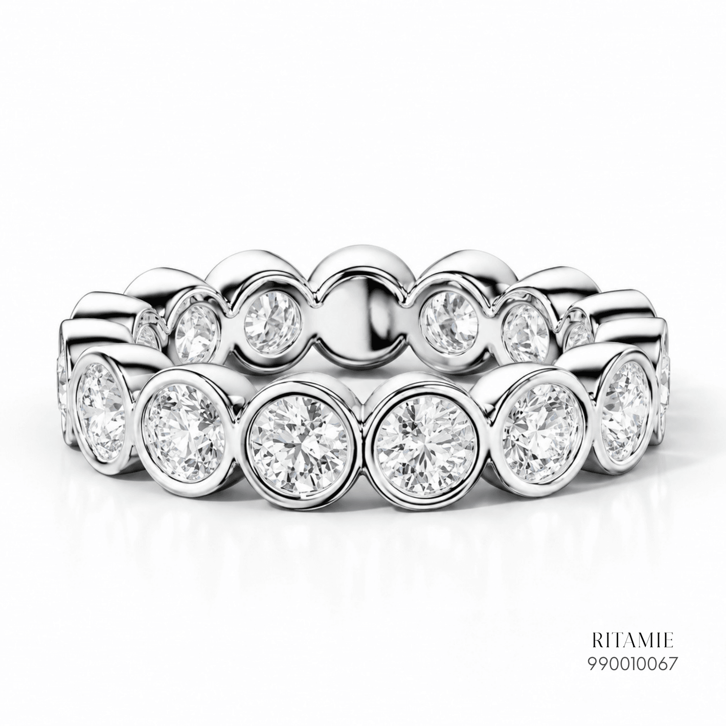 Bezel Set Round Diamond Eternity Ring 990010067
