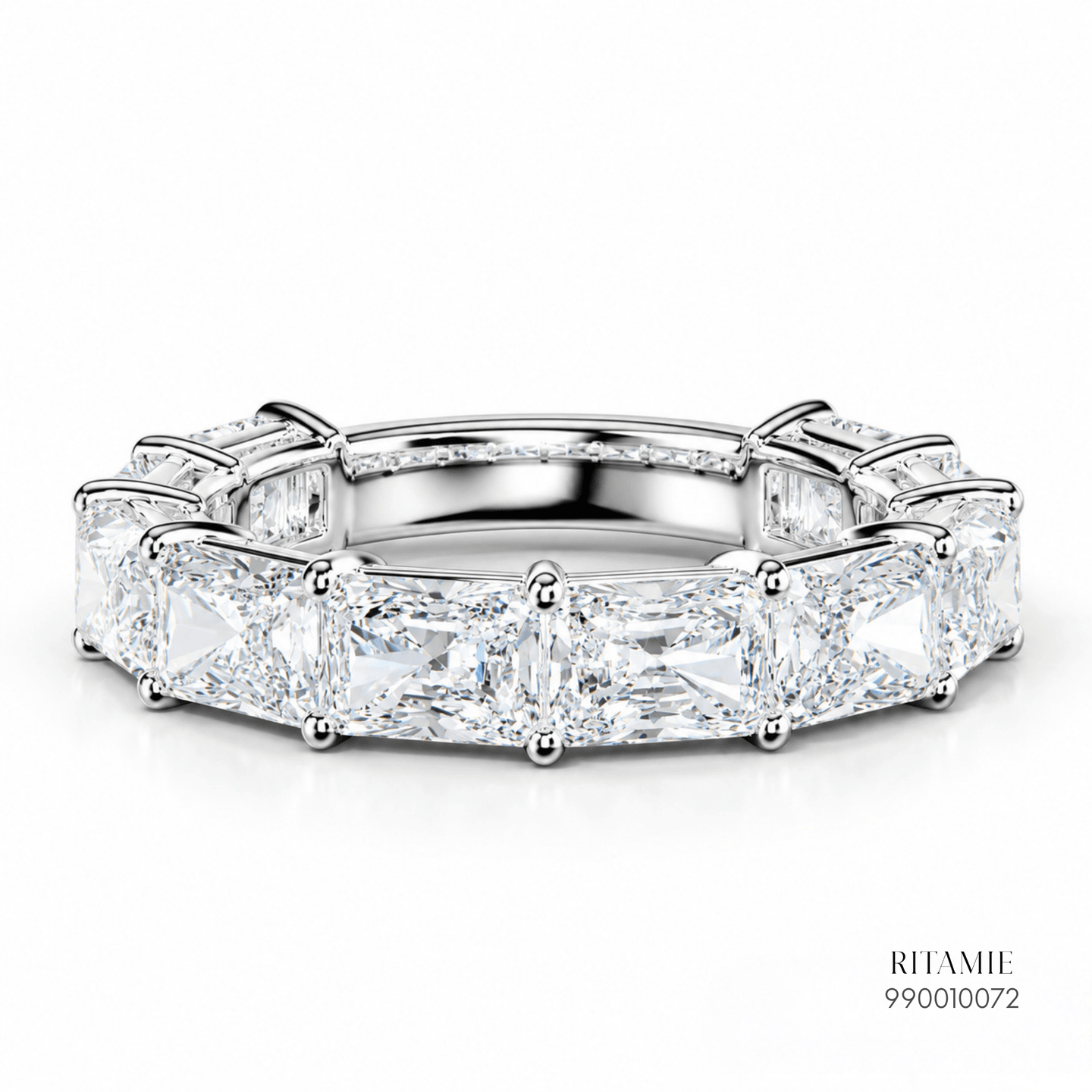 East-West Radiant Cut Diamond Anniversary Ring 990010072