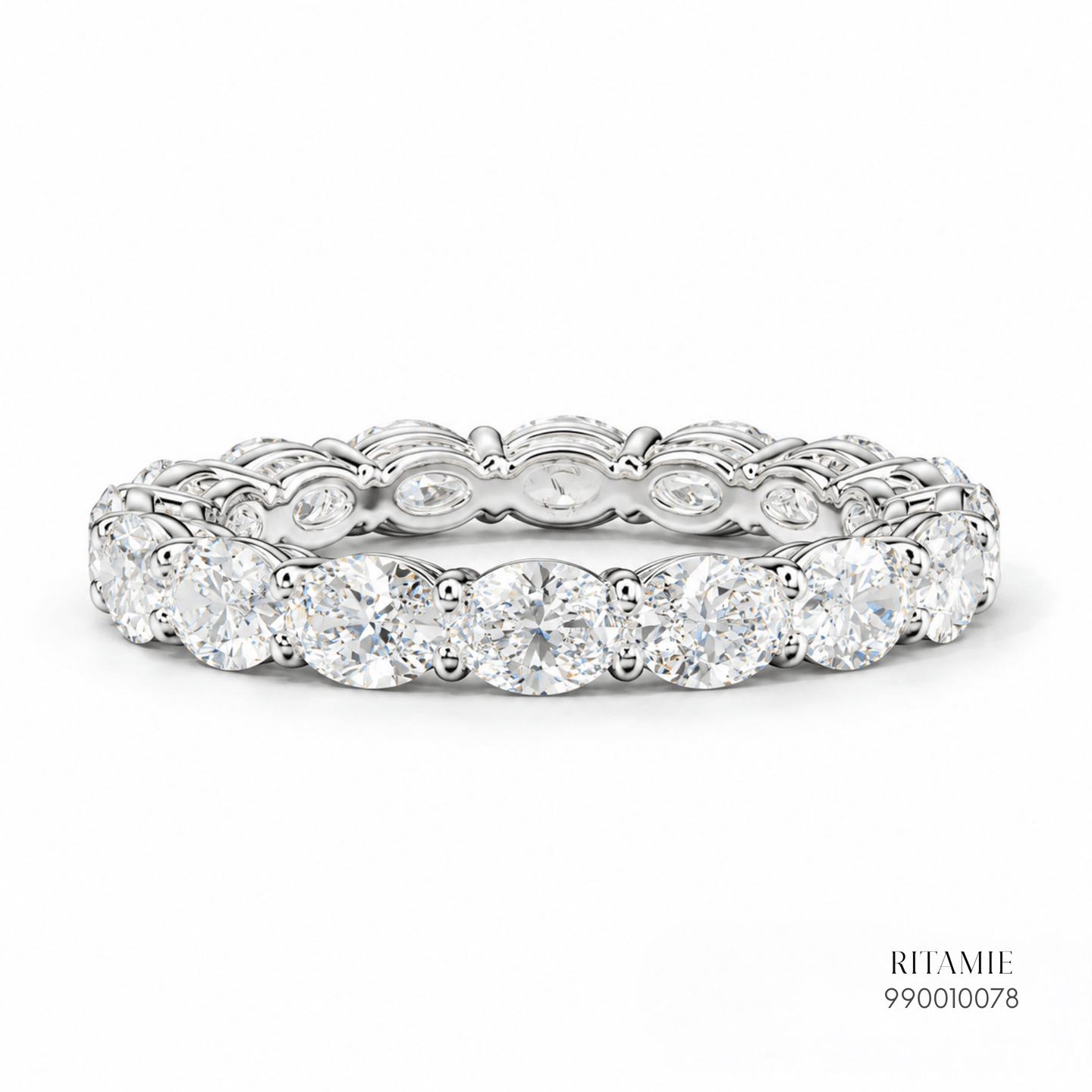 East-West Oval Cut Diamond Eternity Ring 990010078