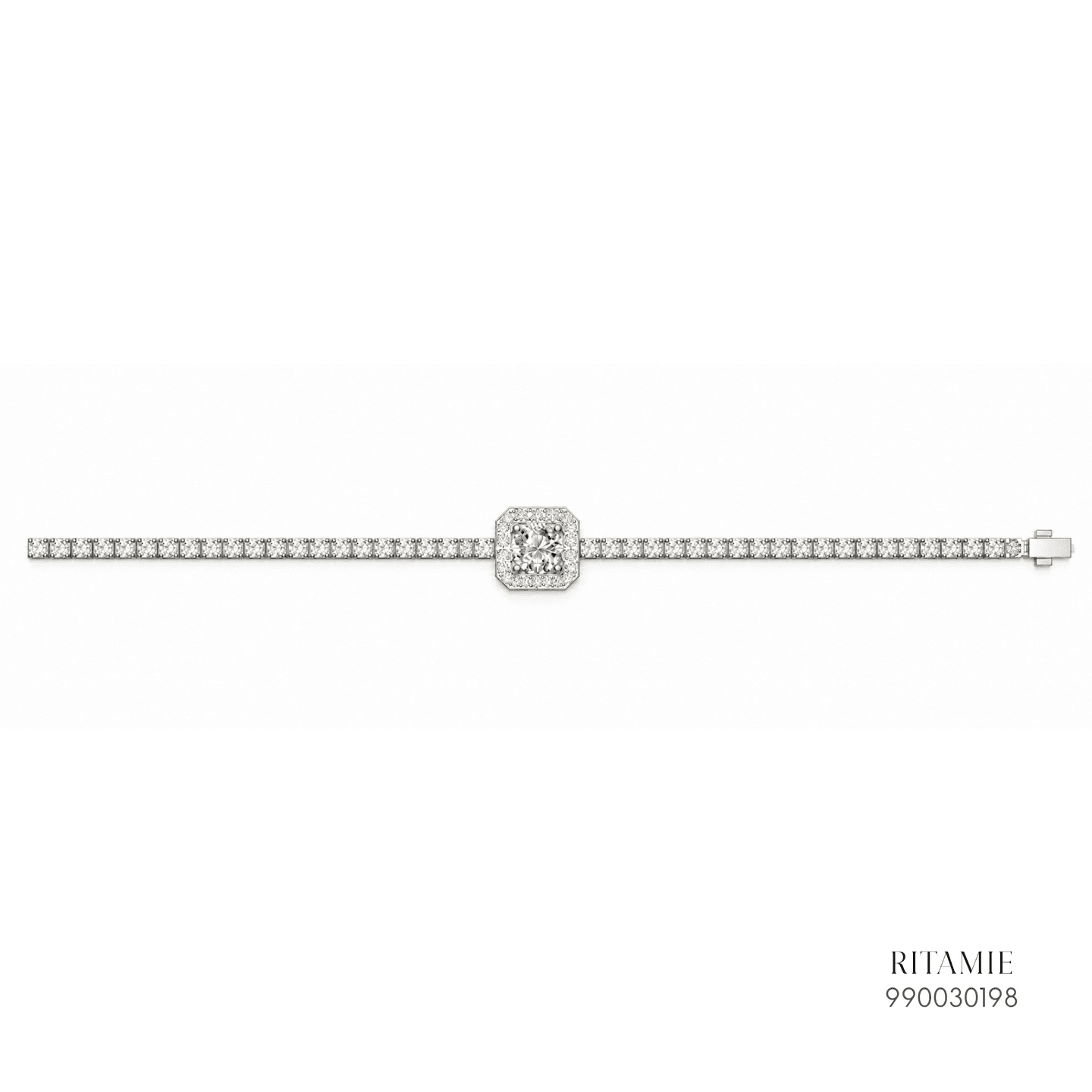 Cushion Halo Diamond Tennis Bracelet 990030198