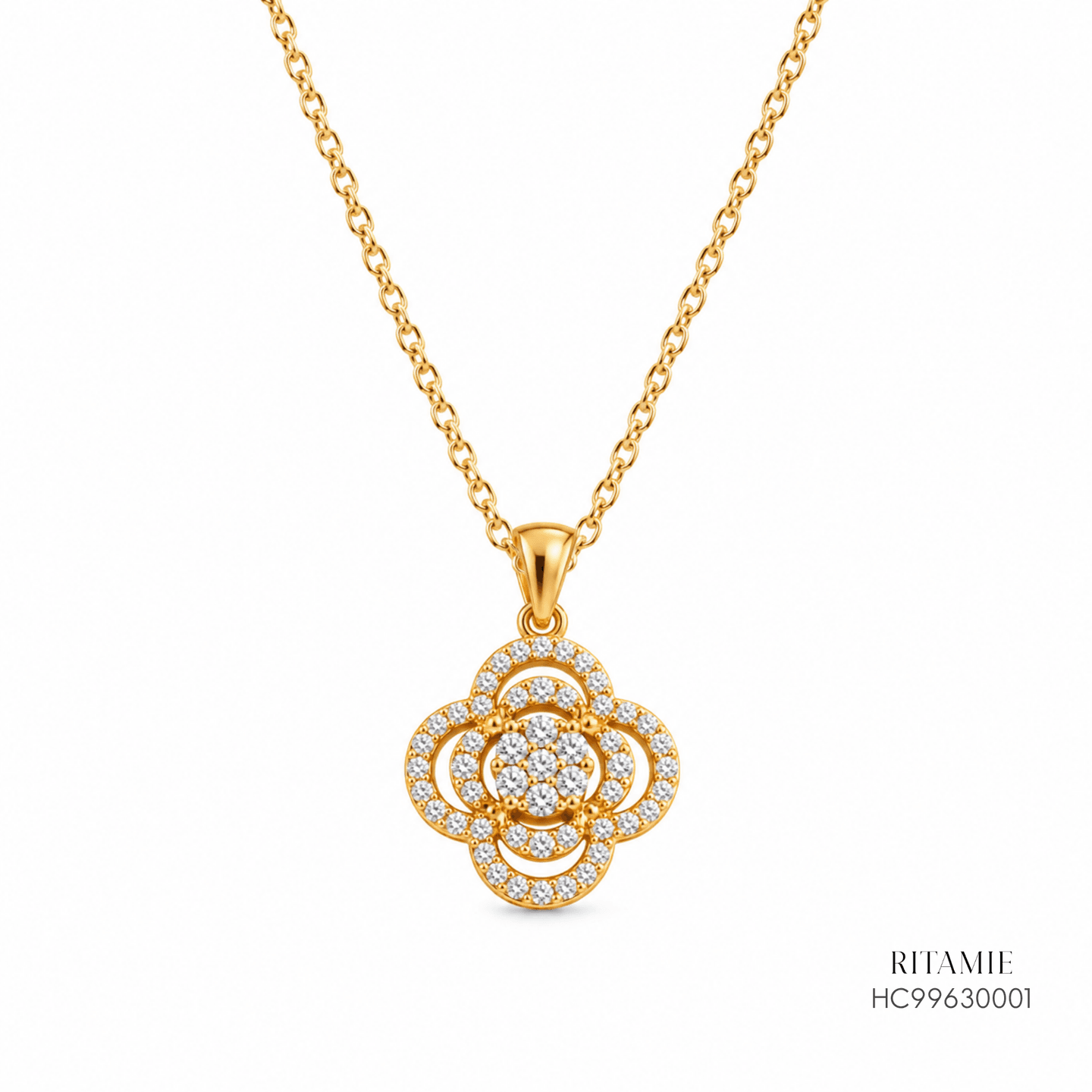 Clover Charm 10K Gold Pendant