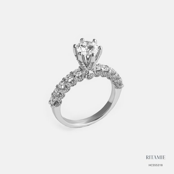 Alternative view of Hera Radiance 10K White Gold Lab Diamond Ring HC555318