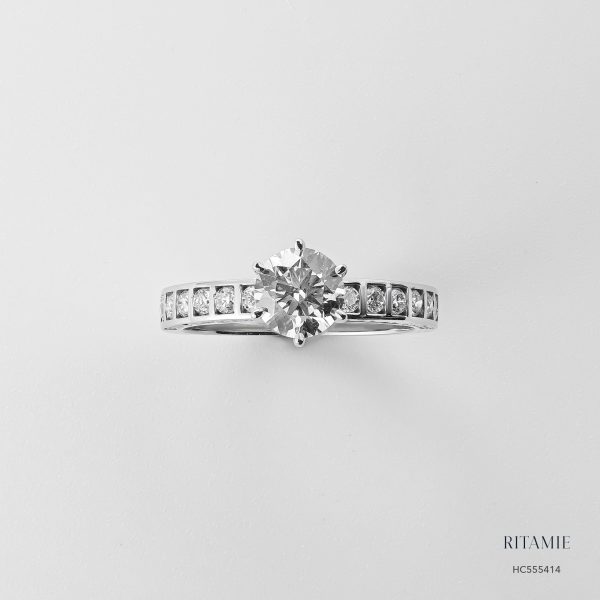 Eternal Spark 10K White Gold with Lab Diamond Ring HC555414