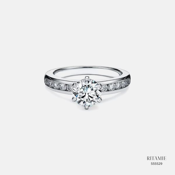 Timeless Halo 10K White Gold Lab Diamond Ring 555529