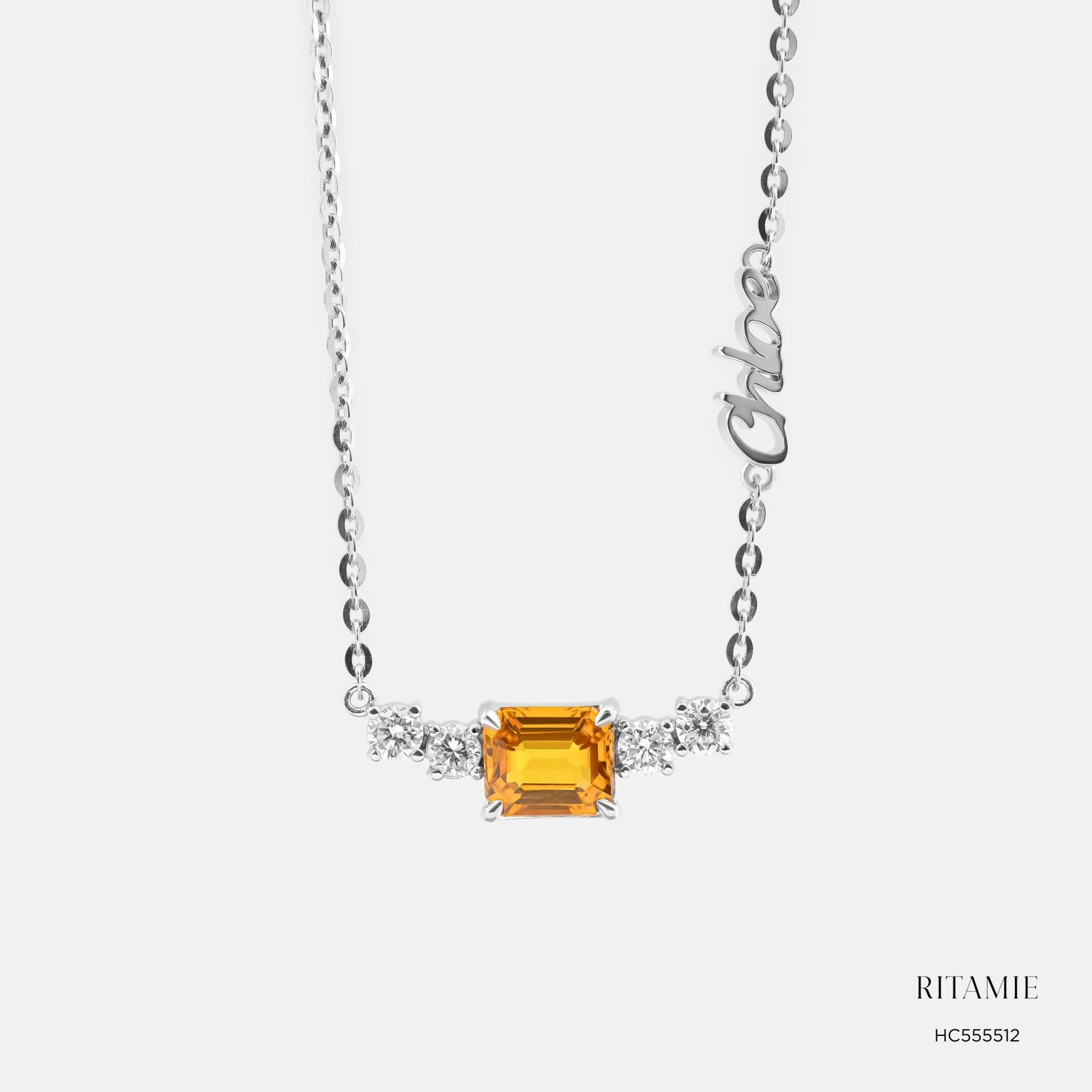 Solar-Glow-Yellow-Sapphire-Lab-Diamond-Pendant