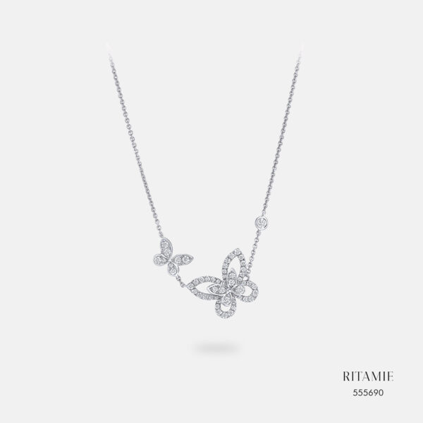 Butterfly Duet Diamond Necklace 555690