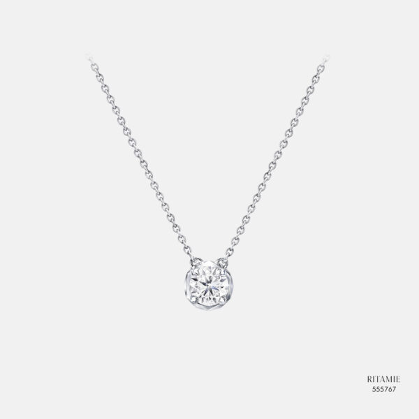 Aurora Round Lab-Grown Diamond Necklace 555767