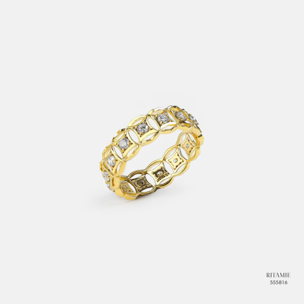 Alternative view of Mossanite Diamond Fortune Ring