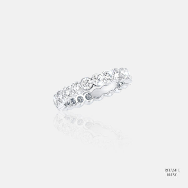 Infinity Round Bezel Lab-Grown Diamond Ring 555731