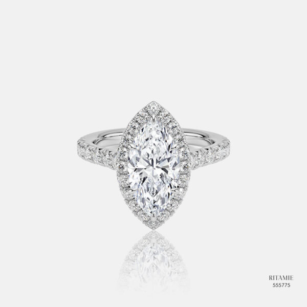 Vera Radiance Halo Lab-Grown Diamond Rin 555775