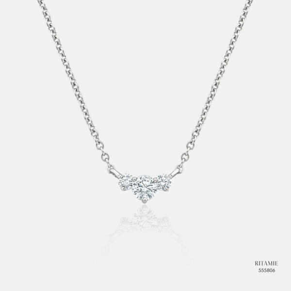 Heart Trio Lab-Grown Diamond Necklace 555806