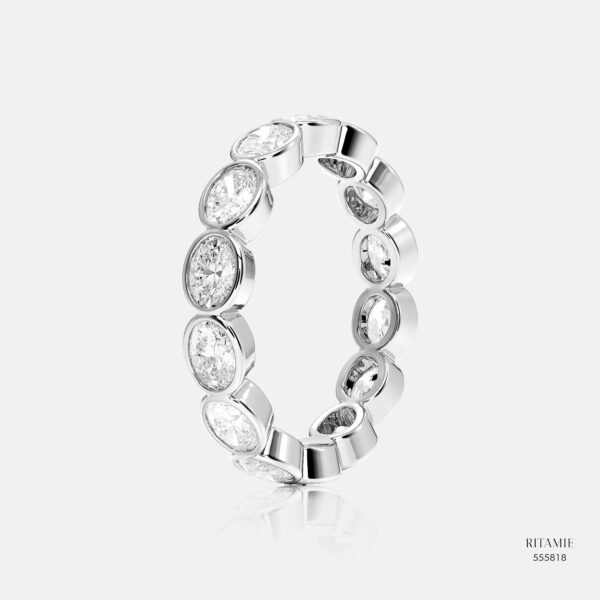 Alternative view of Luna Bezel Lab-Grown Diamond Eternity Ring 555818