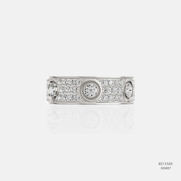 Vow Band Pavé White Gold Diamond Ring 555827