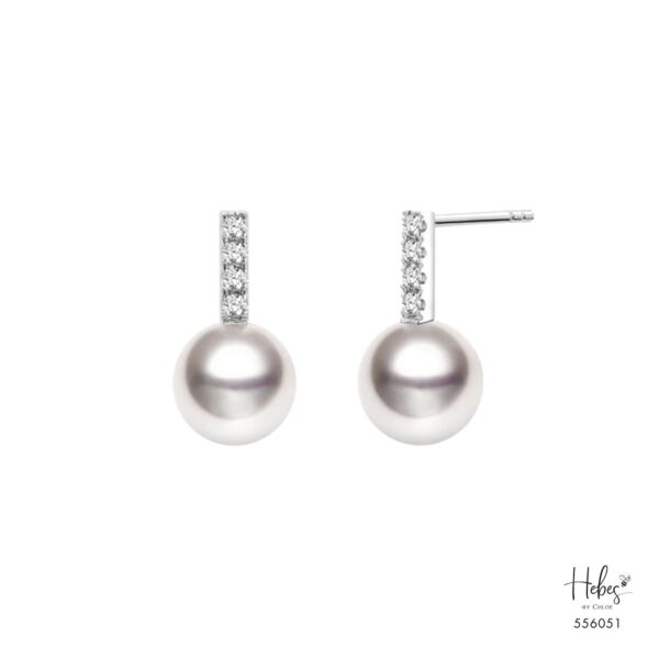 Spark Bar Akoya Pearl Stud Earrings 556051
