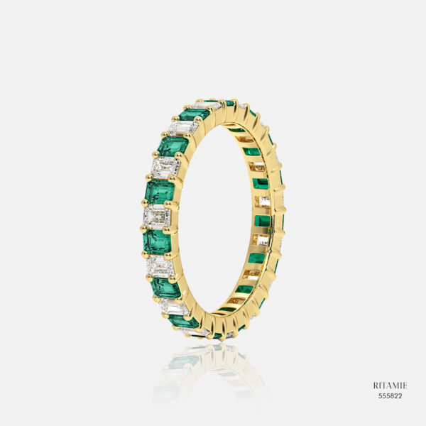 Alternative view of Emerald Glow Lab-Grown Diamond Eternity Ring 555822