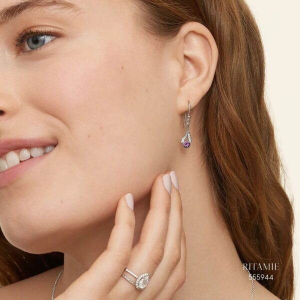 Alternative view of Jasmine Amethyst Lab-Grown Diamond 555944