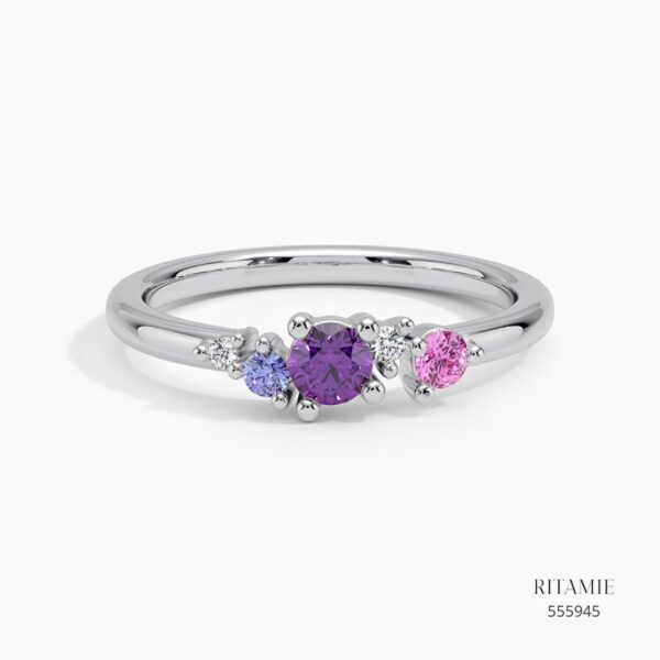 Lilac White Gold Ring 555945